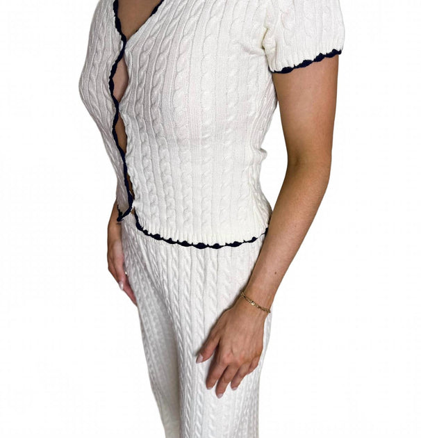 Bailey Rose Modern Knit Romance Set Weiß Small 4