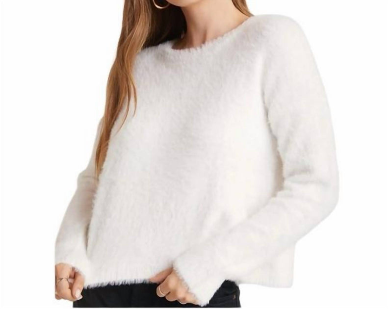 Bella Dahl Slouchy Crew Sweater White Small 2