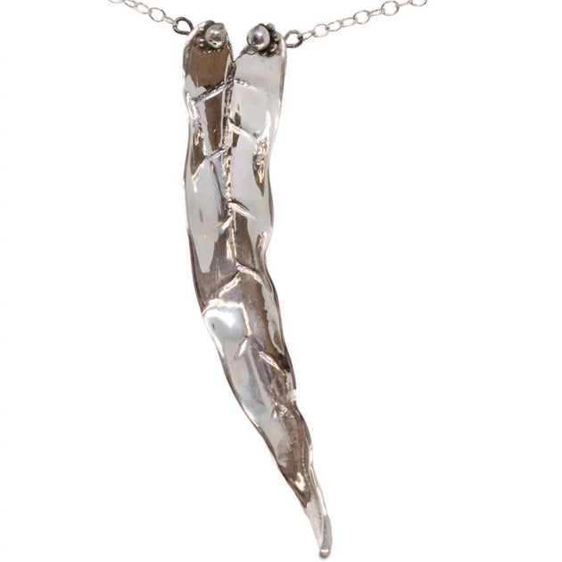 Patience Brewster Long Leaf Necklace Silver One Size 3