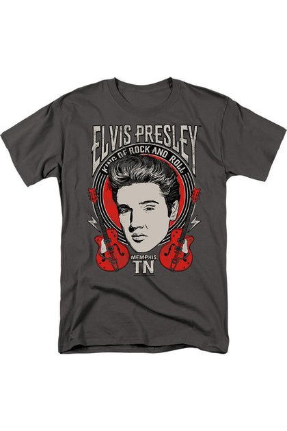 Gildan Elvis Presley Rock Short Sleeve T-Shirt Grey XL 2