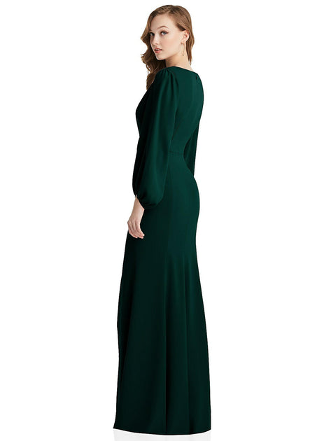 Dessy Collection Trumpet Gown Green US 6 3