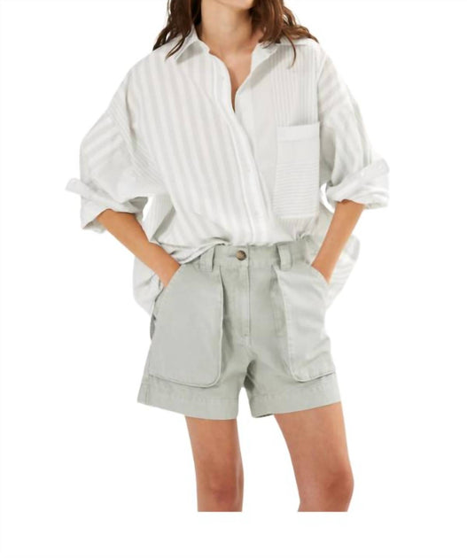 Rabens Saloner Nata Canvas Short Grey Medium 2