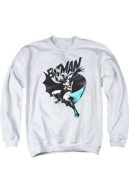 Gildan Batman Balarang Throw Crewneck Sweatshirt White Large 2