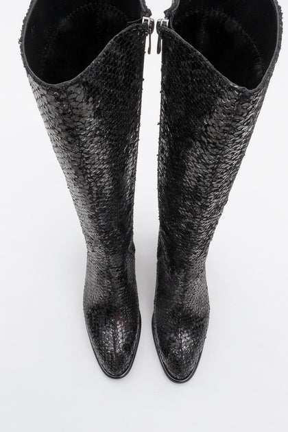 Prologue Shoes Elly Pattern Block Heel Boot Multi US 9 3
