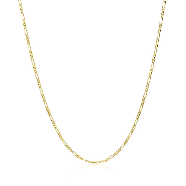 FASHNZFAB Figaro Chain Yellow Gold 1.30 mm 3