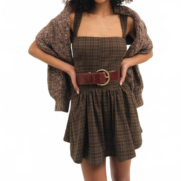 for Love & Lemons Ginny Robe Mini Marron Small 4