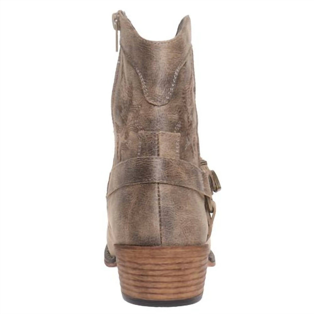 OLEM Josie Ankle Booties Brown US 10 4
