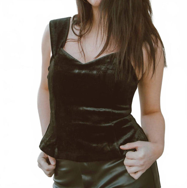 Fore Midnight Muse Velvet Top Black Medium 4