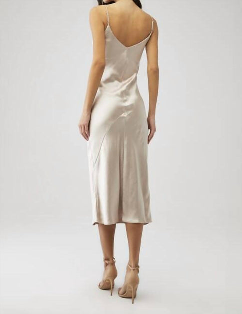 line and dot dolly satin dress line and dot Dolly Satin Dress In Oyster