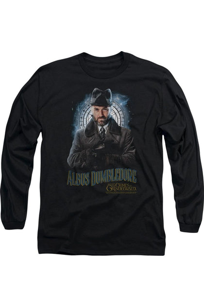 Gildan Fantastic Beasts 2 Dumbledore T-Shirt Manches Longues Noir Medium 2