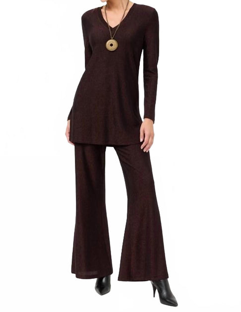 Johnny Was Jenna Metallic Easy Pant Rot XS 2