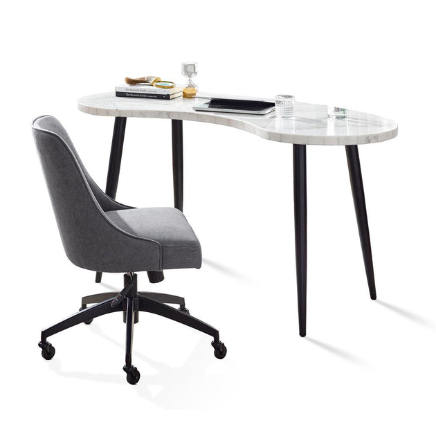 Steve Silver Kinsley Desk and Chair Set Gray 2