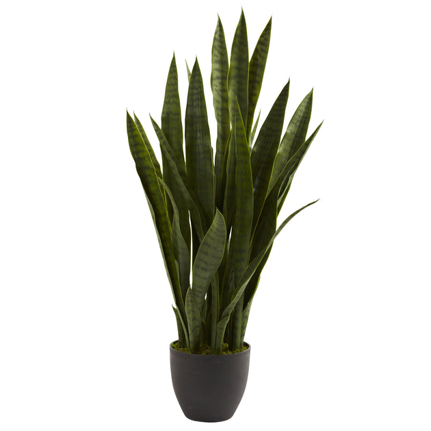 Hivvago Sansevieria Artificial Plant Black 2