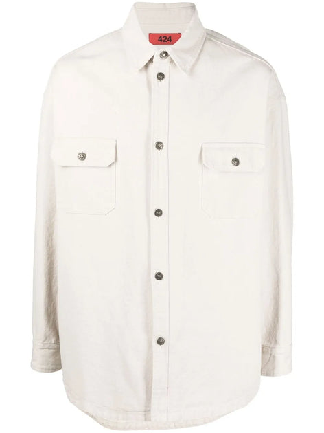 424 Button-Down Shirt White XXL 2