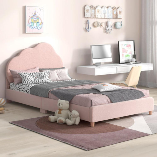 Hivvago Twin Bed Frame Pink 4