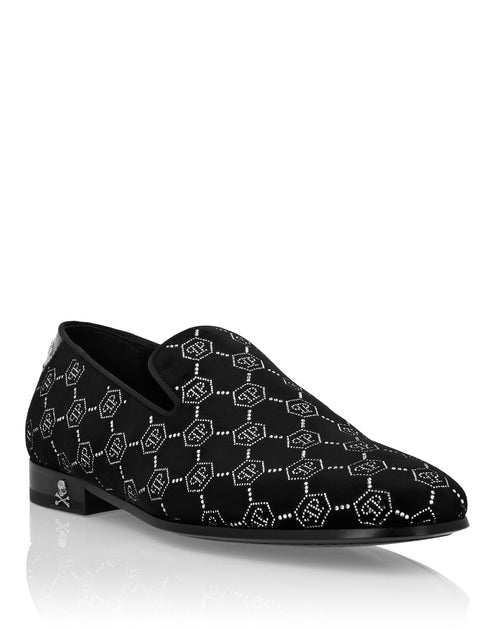 Philipp Plein Velvet Strass Monogram Loafers Multi EU 47 2