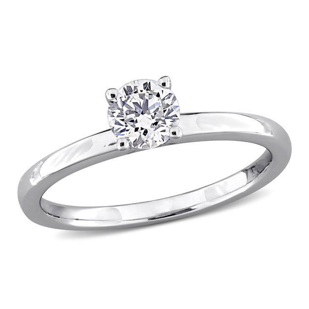 Created Forever Solitaire Engagement Ring Silver US 5 2