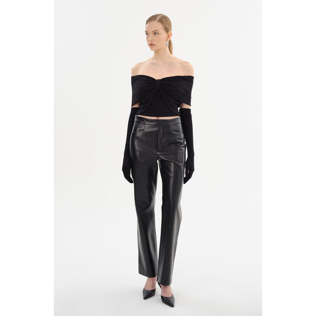 Lamarque Camelia Lurex Knit Top Black Medium 2