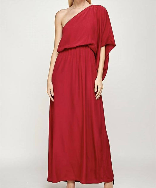 Robe Maxi Carmela Satin One Shoulder 2