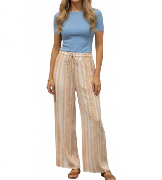 PAANI Wide Leg Pants Beige Medium 2