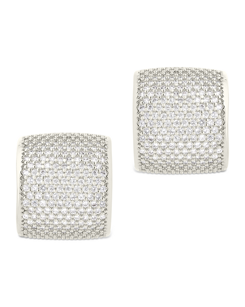 Sterling Forever Simone Stud Earrings Gold 3