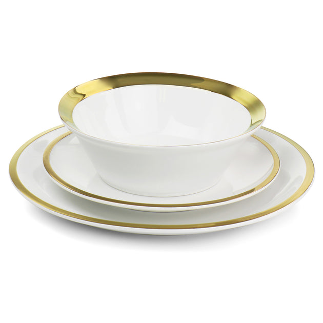 Gibson Premier Gold Fine Ceramic 12 Piece Dinnerware Set 4