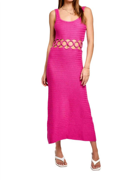 le lis square brand neck cut out crochet midi dress Cream Crochet Dress - Sleeveless Crochet Dress - Knit Midi Dress