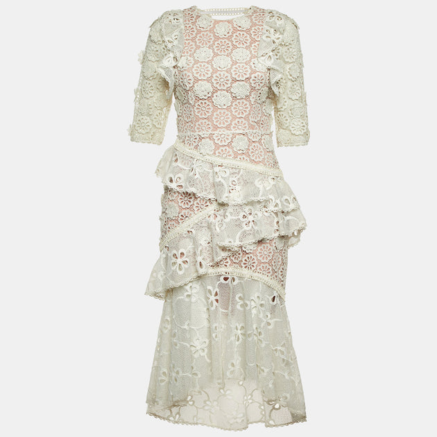 Alexis Mikaela Midi Dress White Medium 2