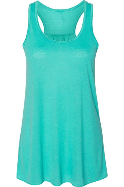 BELLA + CANVAS Flowy Racerback Tank Blue XXLarge 2