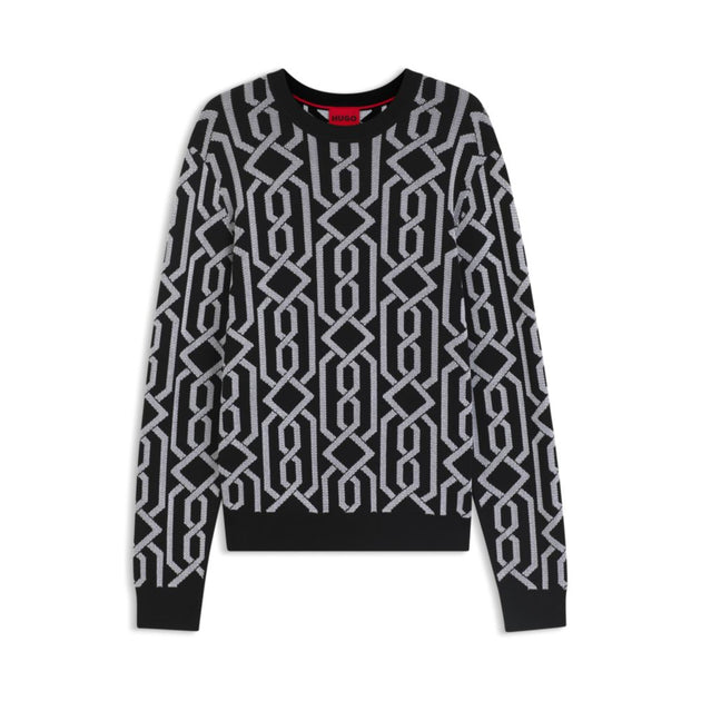 Hugo Boss Jacquard Sweater Black Large 2