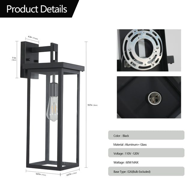 Streamdale Wall Lantern Black 4