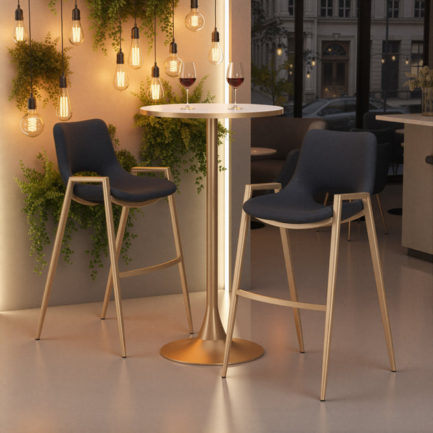 Hivvago Desi Barstool Black Gold 3