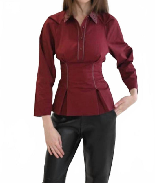 Never a Wallflower Jaspreet Jessie Top Red Medium 2