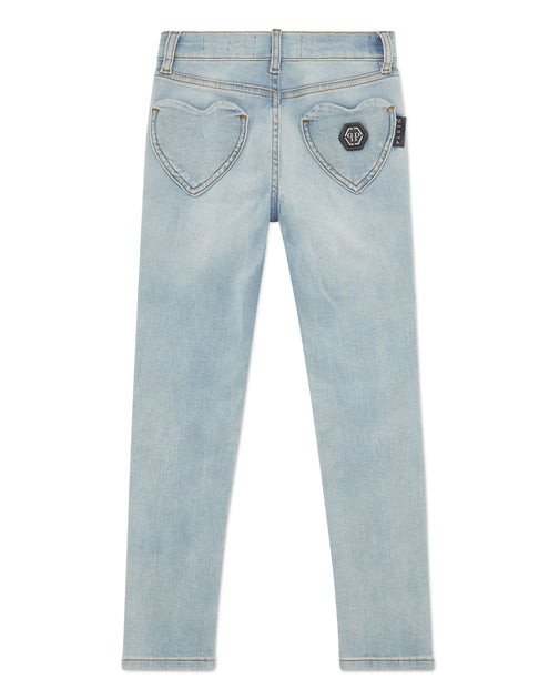 Philipp Plein Heart Denim Jeggings Multi 6 Years 3