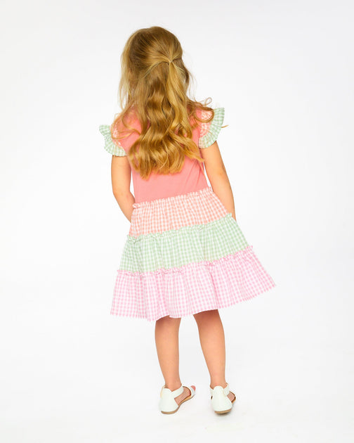 Deux par Deux Bi-Material Dress Coral Pink US 8 3
