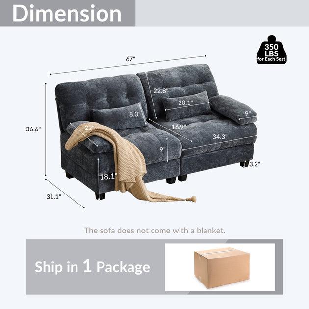 Streamdale Loveseat Gray 5