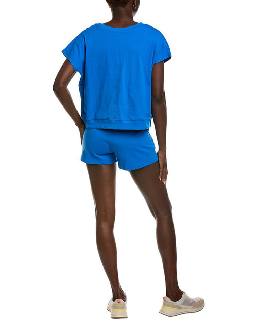 Marion Ensemble Boxy Top et Short Bleu Large 3