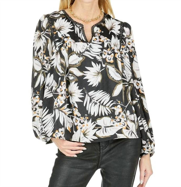 Joy Joy Foliage Blouse White Small 2