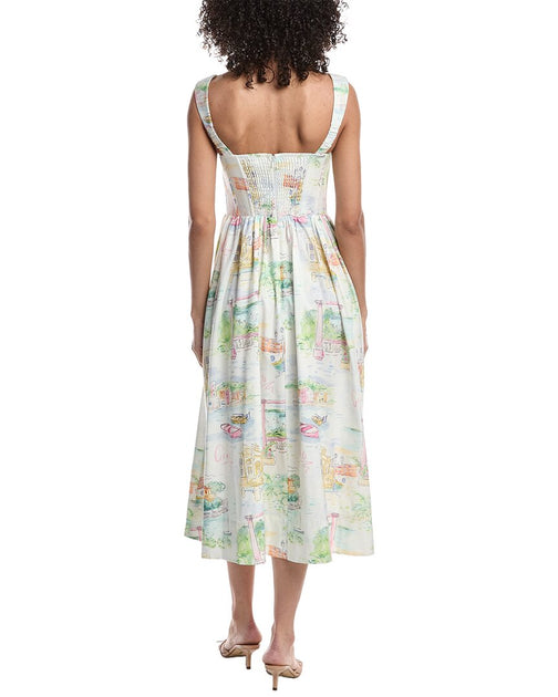 Yumi Kim Brigette Linen-Blend Midi Dress White Small 3