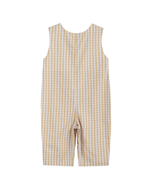 Lil Cactus Smocked Overall Beige 9-12 Months 3