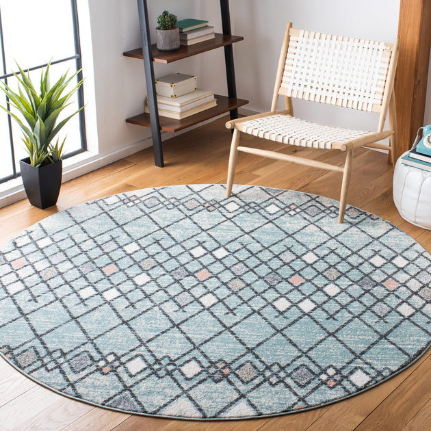 Safavieh Amsterdam AMS115 Area Rug Light Blue/Ivory 4