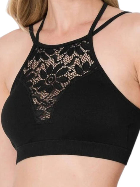 ZENANA Lace Bralette Black Small/Medium 3