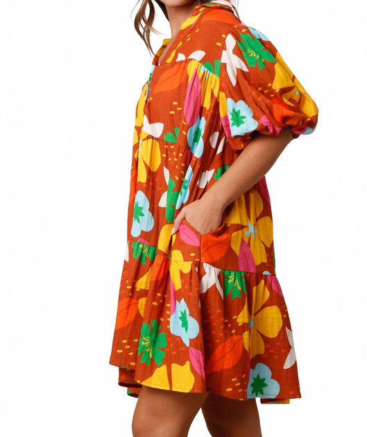 Robe en Gaze Peach Love Jasmine Multi Small 4
