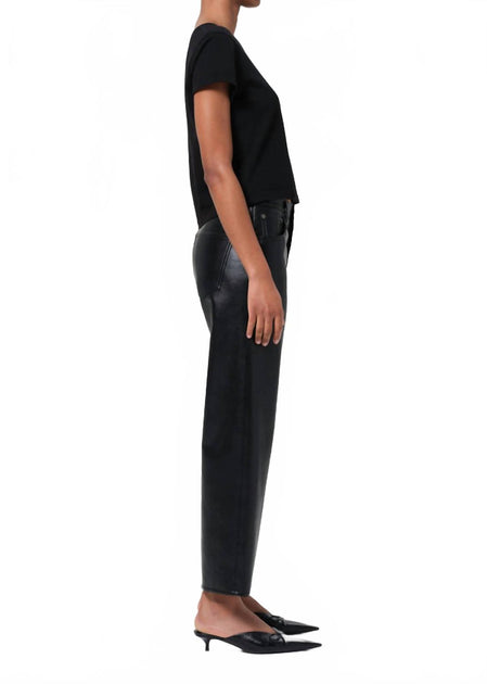 AGOLDE Ren High Rise Wide Leg Jeans Noir 29 4