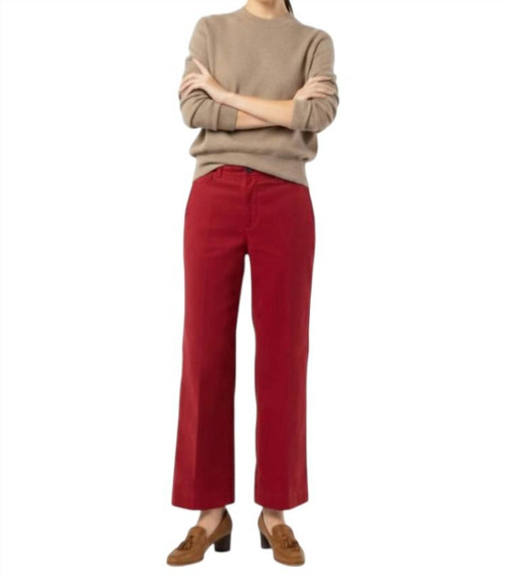 Ann Mashburn Frankie Cropped Pant Red US 0 2