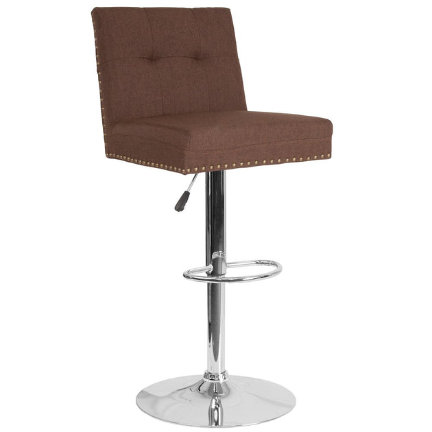Flash Furniture Adjustable Height Bar Stool Brown 2
