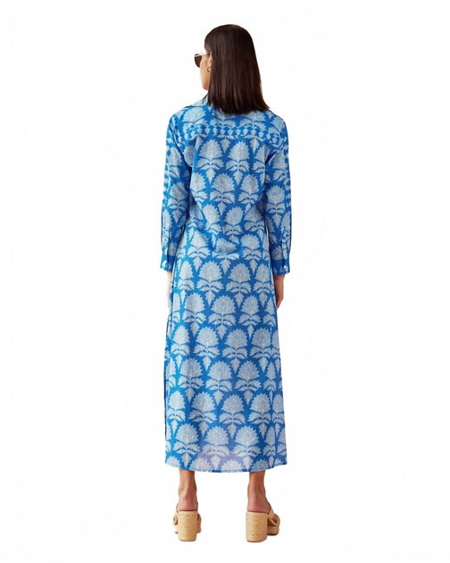 OMIKA Palma Midi Dress Blue Medium 3