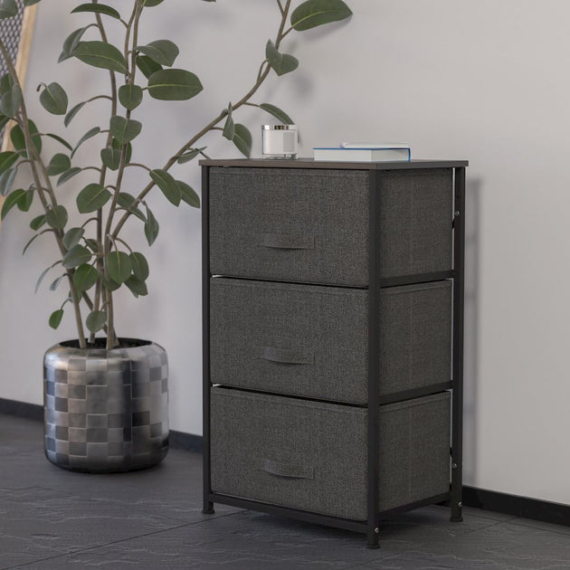 Flash Furniture Vertical Storage Dresser Black 3