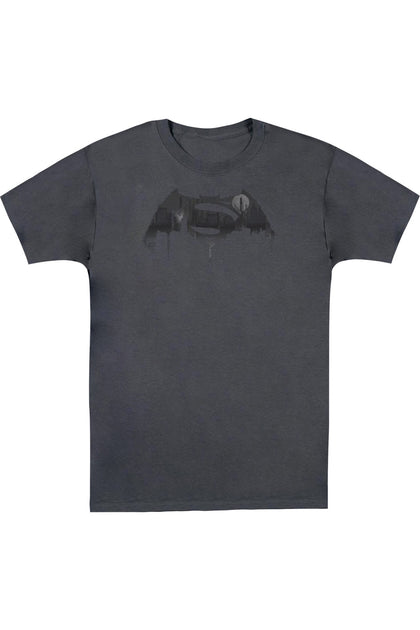 Gildan Batman V Superman Cityscape Logo T-Shirt Grey Small 2