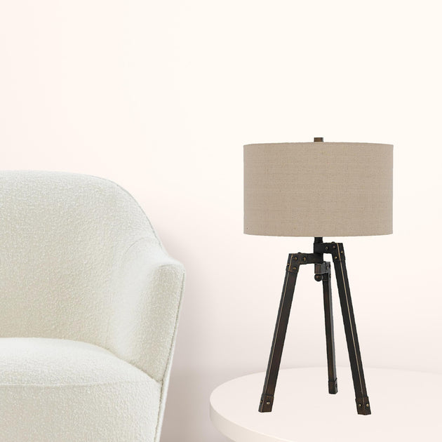 Hivvago Tripod Table Lamp Charcoal 32in 2